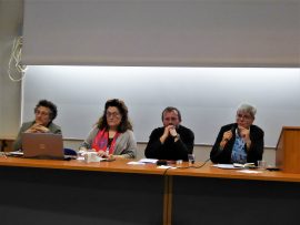 v.l.: Prof. Ekaterini Tsalampouni, Prof. Elisabeth Prodromou, Prof. Kyrill Hovorun, KI-Referentin Dr. Dagmar Heller